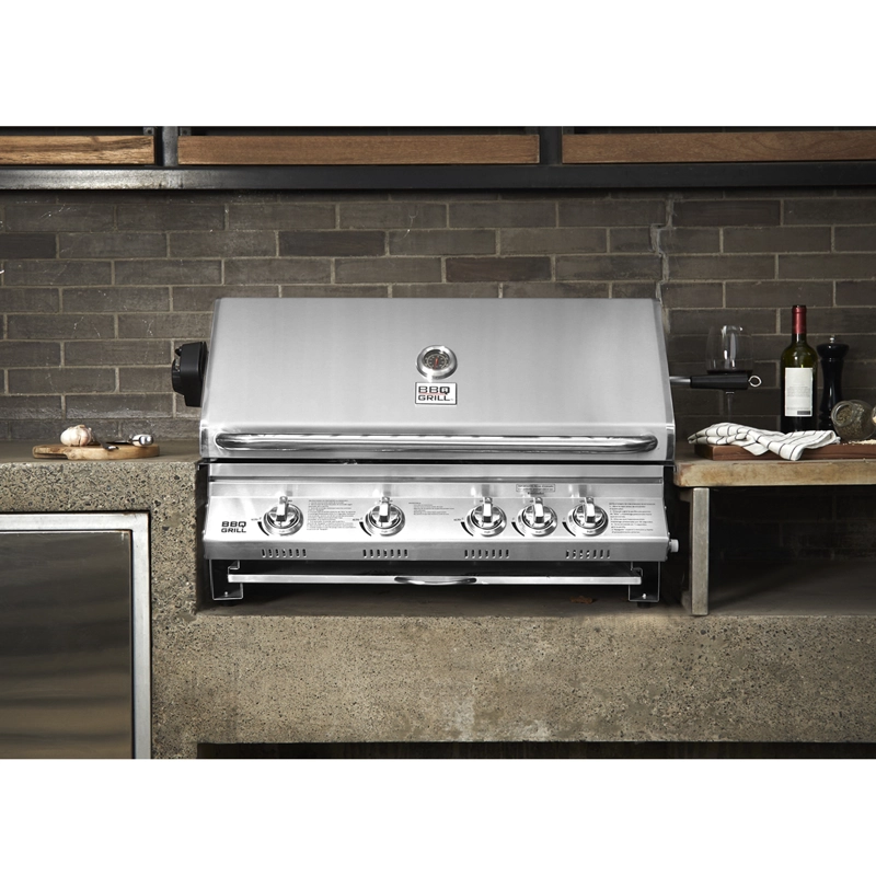 PARRILLA GAS KANSAS EMPOTRADA 4 QUEMADORES BBQ GRILL BBQ401 - 4