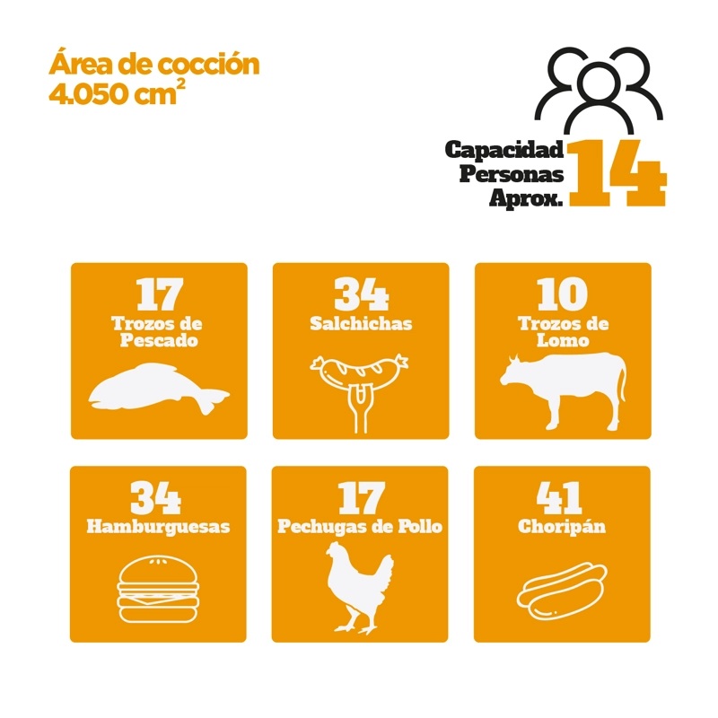 PARRILLA GAS KANSAS EMPOTRADA 4 QUEMADORES BBQ GRILL BBQ401 - 8