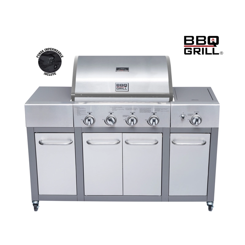 PARRILLA GAS BUFFALO INOX 4+1 Q + FUNDA DE REGALO - 1