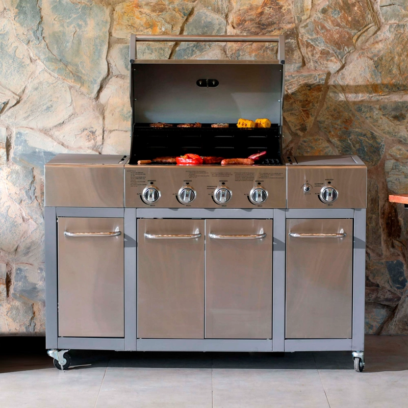 PARRILLA GAS BUFFALO INOX 4+1 Q + FUNDA DE REGALO - 7