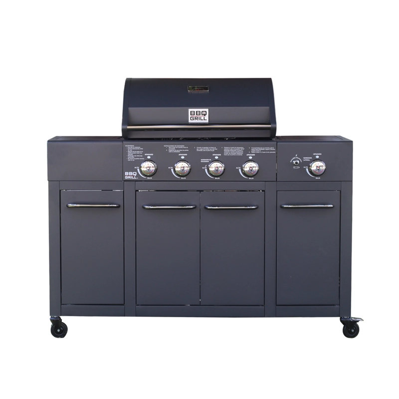 PARRILLA GAS BUFFALO GREY 4+1 Q + FUNDA DE REGALO - 1