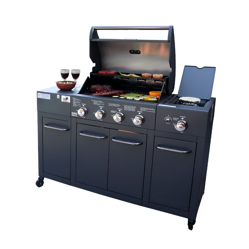 PARRILLA GAS BUFFALO GREY 4+1 Q + FUNDA DE REGALO - 3
