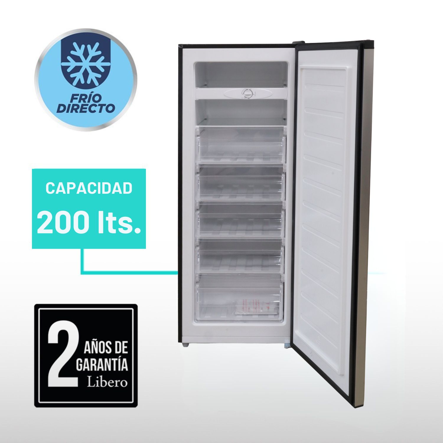 FREEZER VERTICAL CONVERTIBLE FRIO DIRECTO 200 LTS - 2
