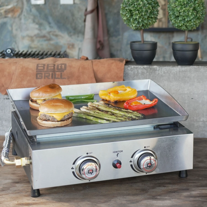 PLANCHA A GAS BBQ GRILL FLAT TOP GRILL 2Q - 2