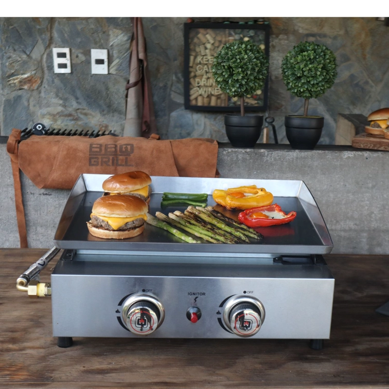 PLANCHA A GAS BBQ GRILL FLAT TOP GRILL 2Q - 5