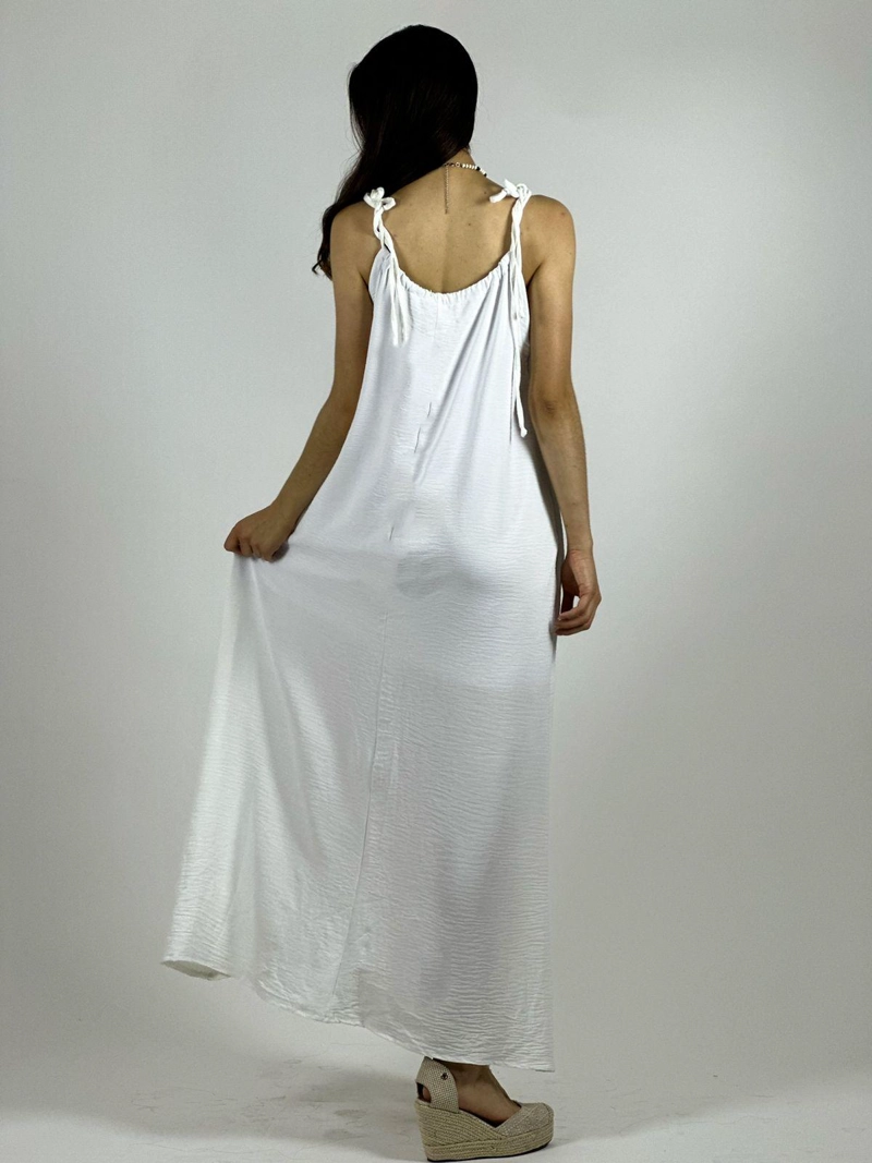 VESTIDO FLOR TELA CEY BEIGE - 4