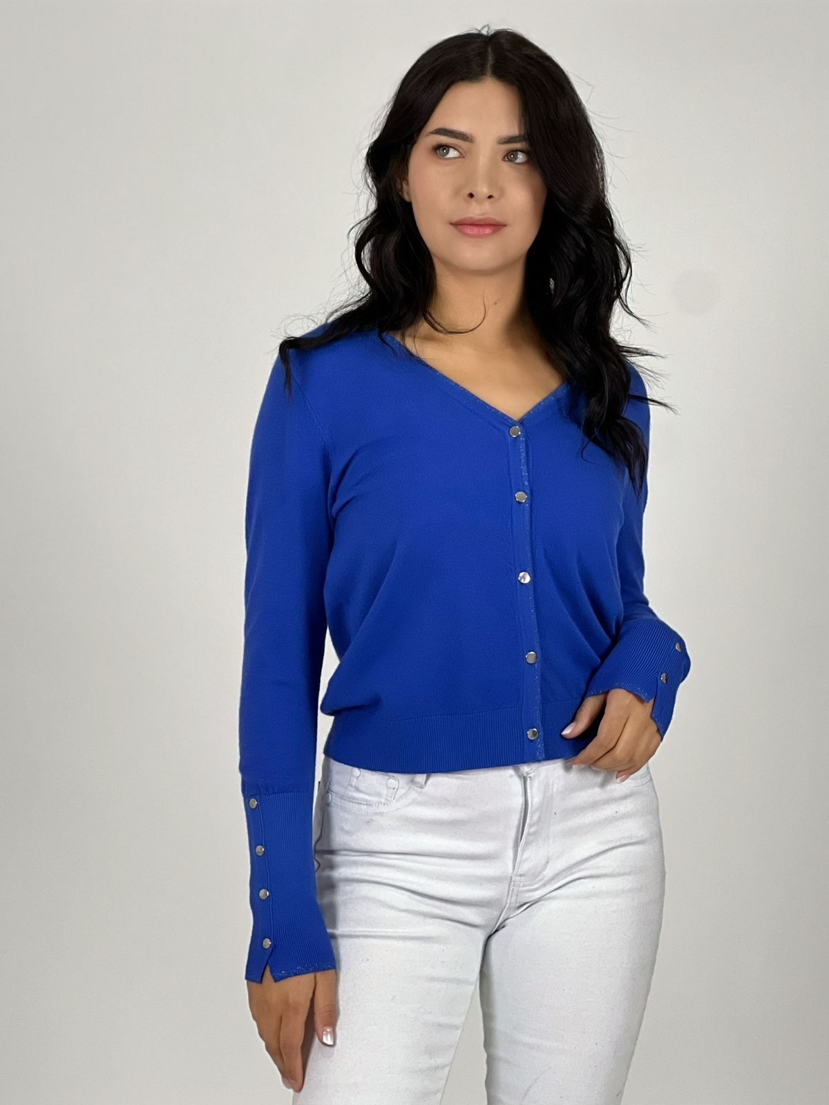 Cardigan Abotonado Azul Petroleo main image 1