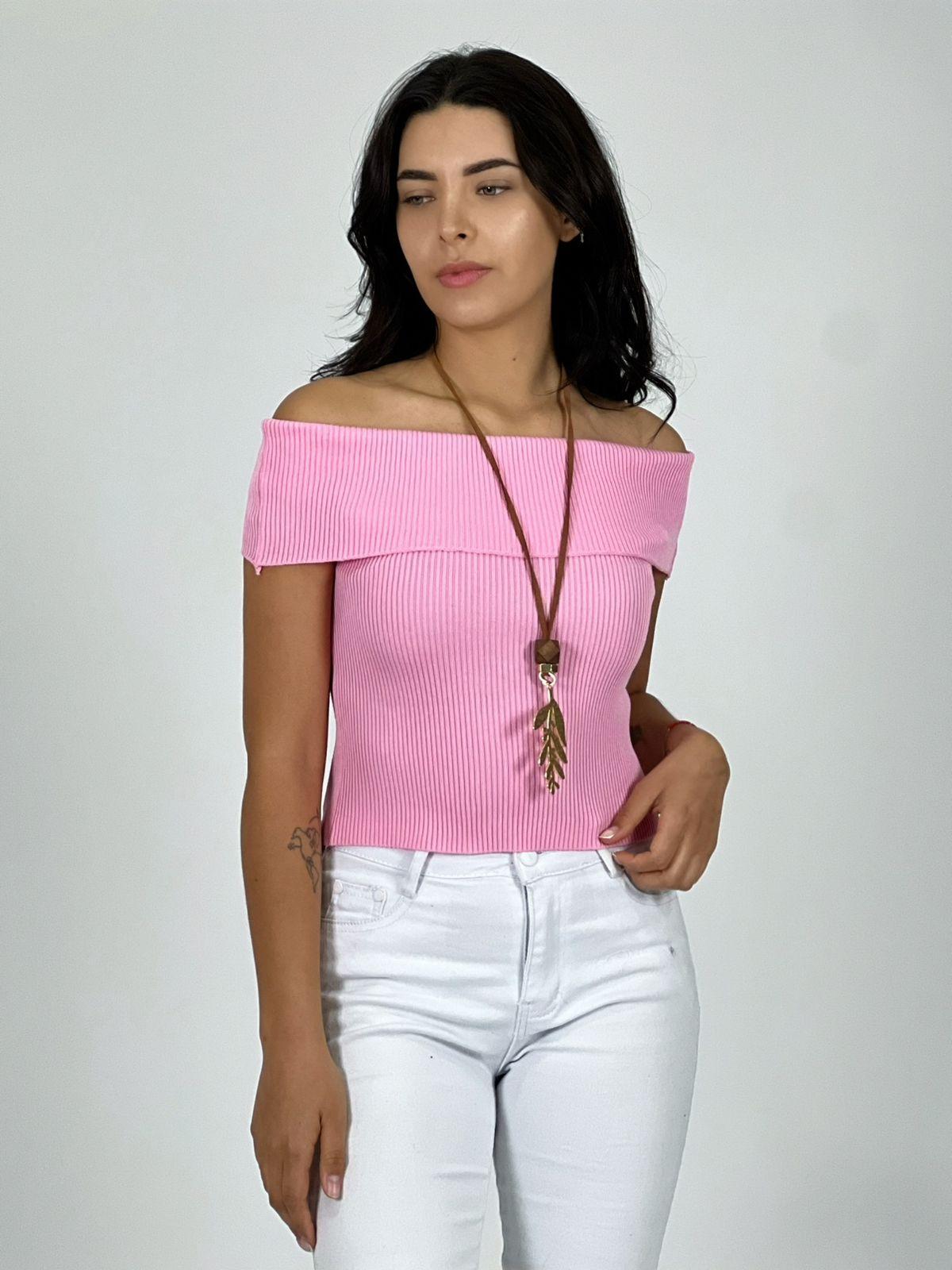 POLERA TOP HOMBROS DESCUBIERTOS - BLANCO - TAMAÑO ÚNICO - 2