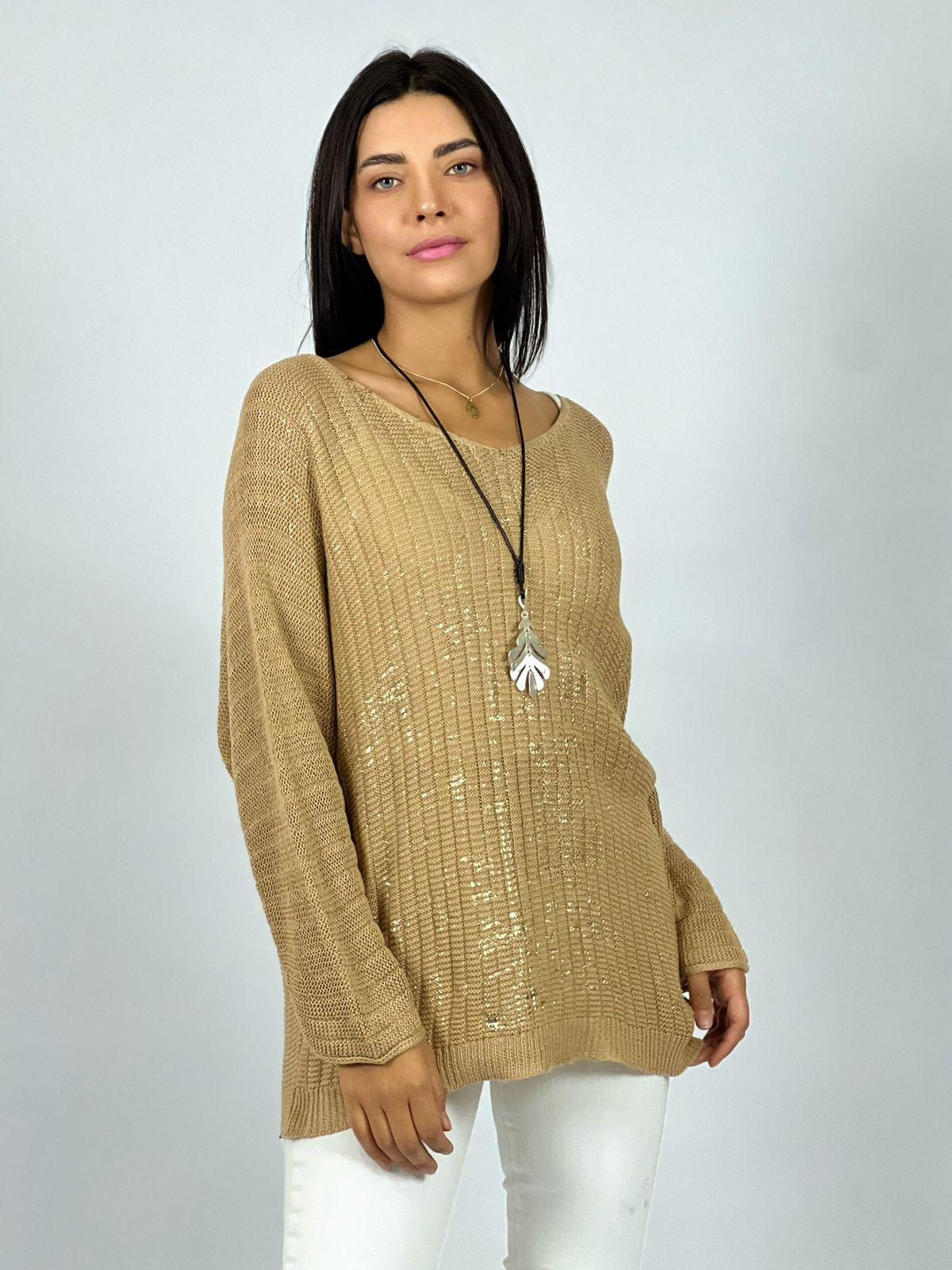 SWEATER TEJIDO HILO - NEGRO - ÚNICO - 1