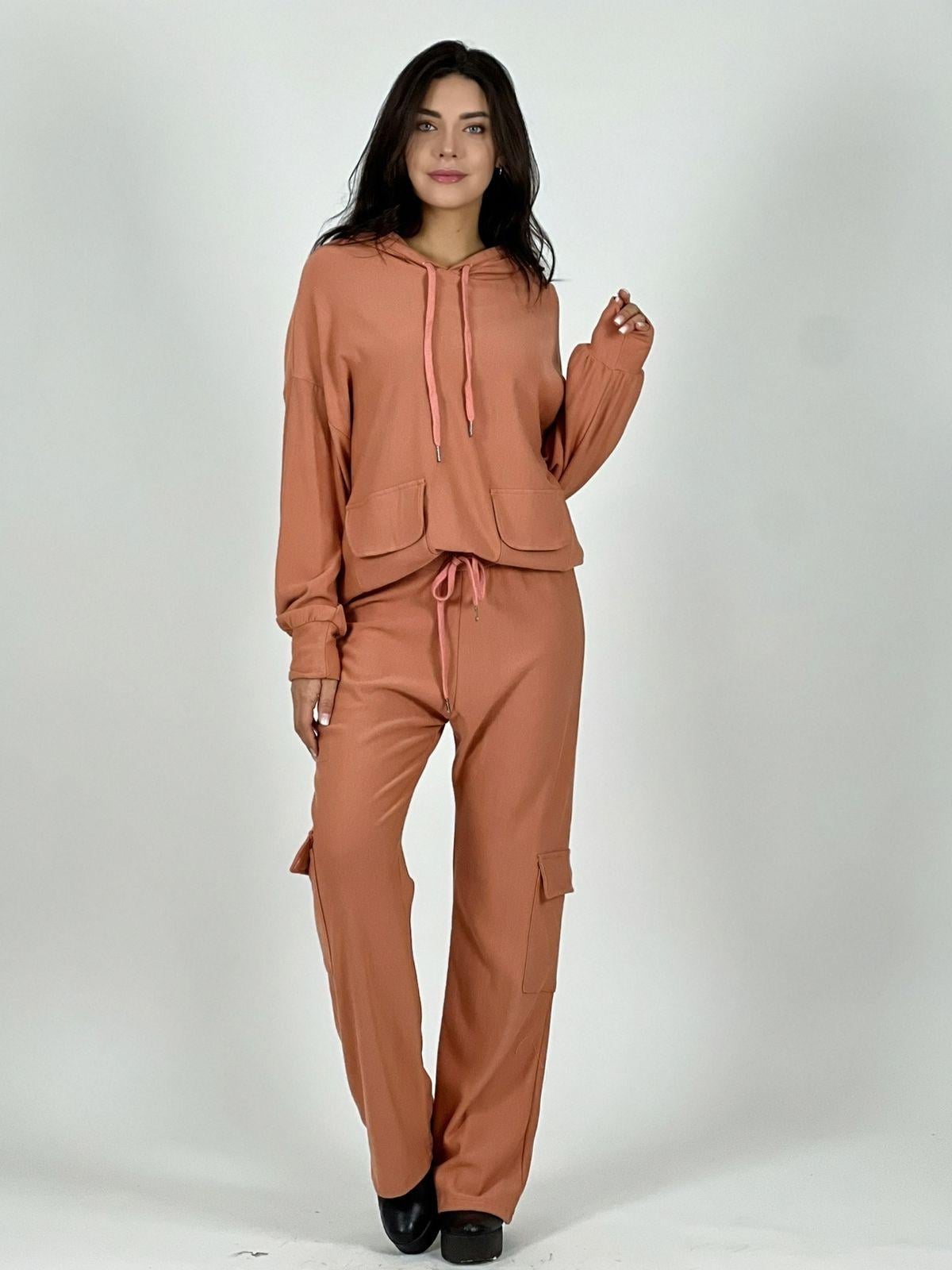 CONJUNTO ALGODÓN ESTILO CARGO ROSADO - 1