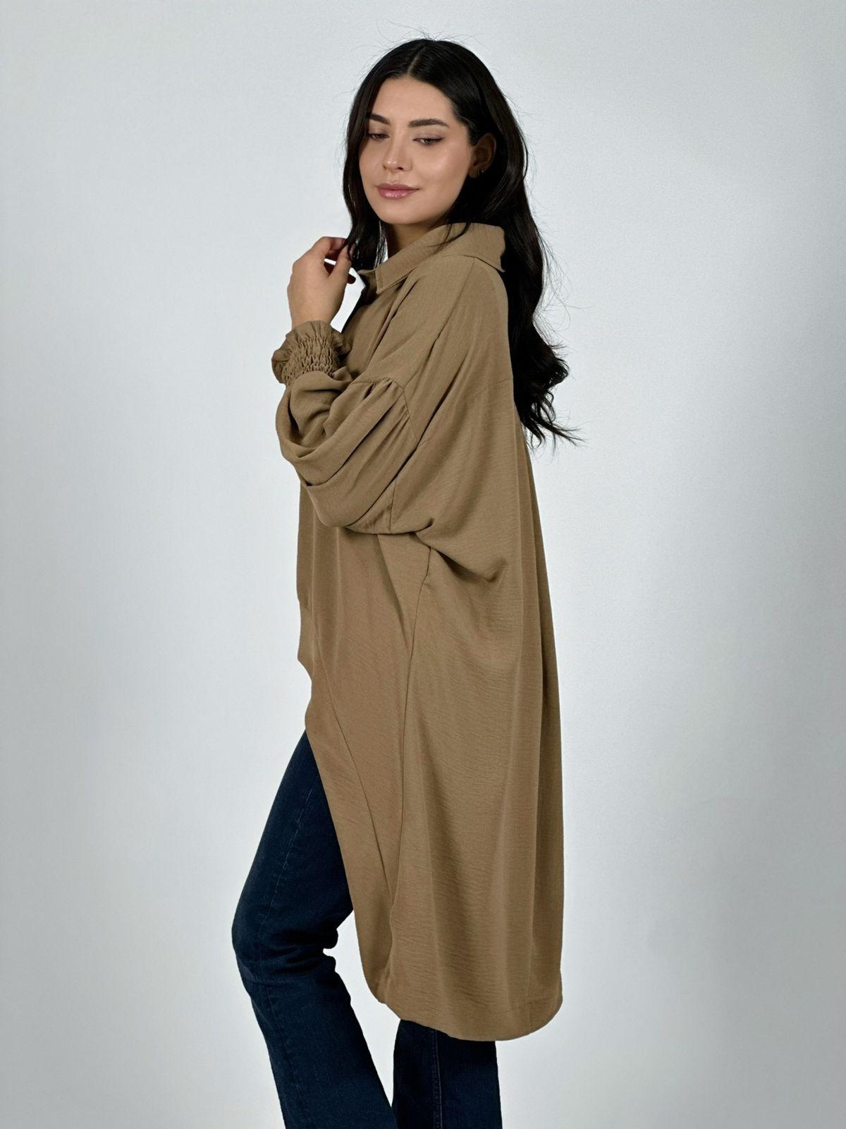 BLUSON CAMISERO TELA CEY CON BOTONES VERDE - 3