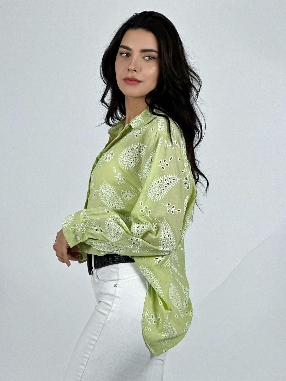 BLUSA BORDADO ESTILO BRODERI CELESTE - 3