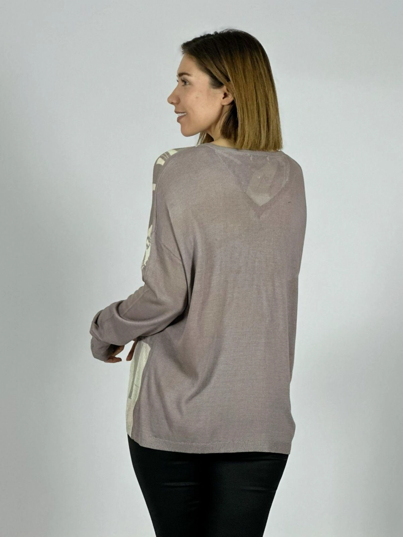 SWEATER HILO ESTRELLA BRILLANTE PRINT CAFE - 3