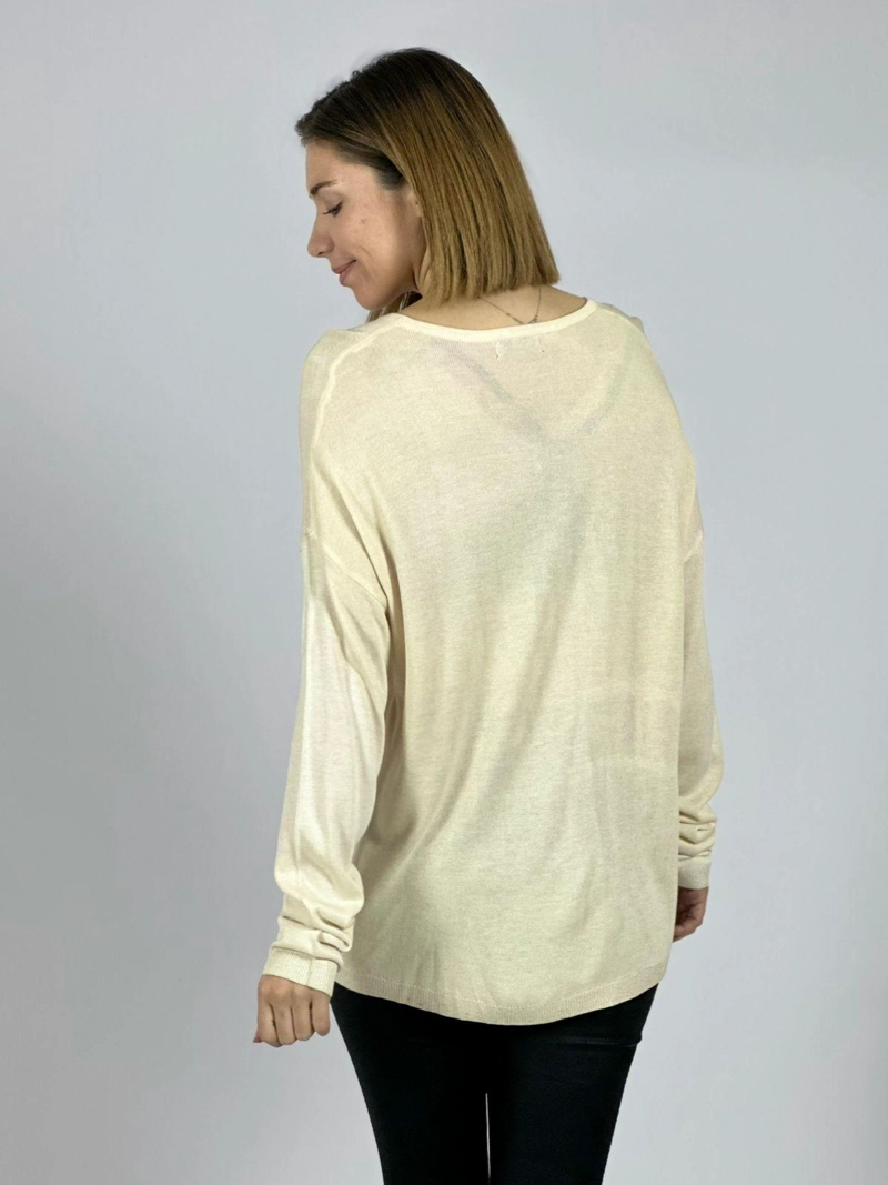 SWEATER HILO ESTRELLA BRILLANTE PRINT CAFE - 4