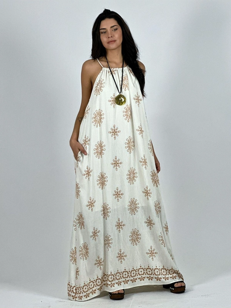 VESTIDO DE TIRANTES BOHO - 1
