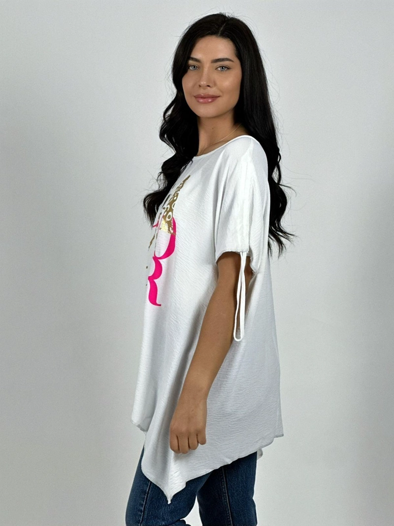 POLERA CASUAL CREPE  DISEÑO PRINT AMOUR - 3