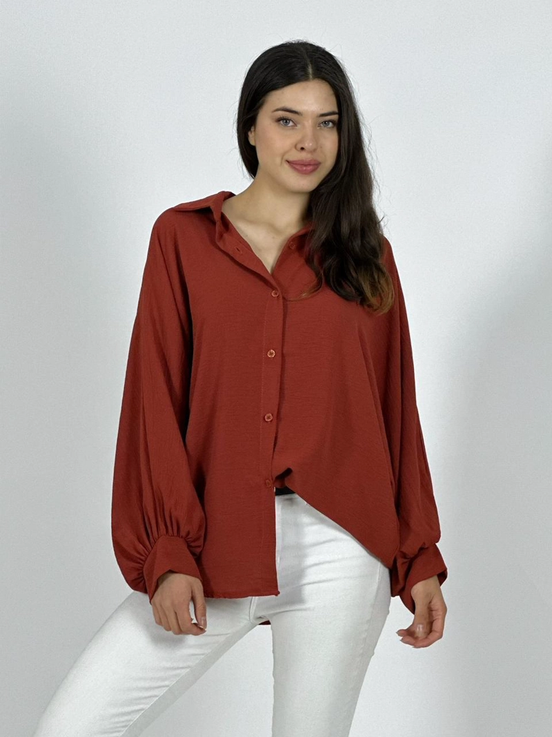 BLUSA ITALIANA CEY MANGA GLOBO BEIGE - 1