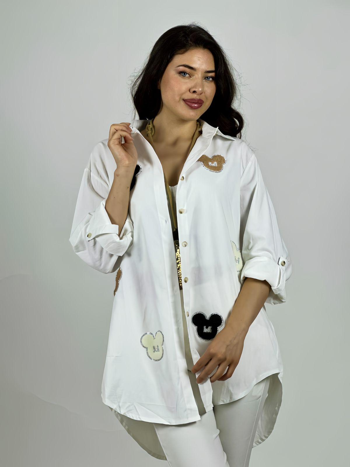 BLUSON MICKEY BRILLANTES BLANCO - 2