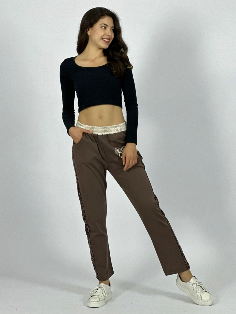 JOGGER ALGODON DOBLE CORAZON PRINT CAFE - 1