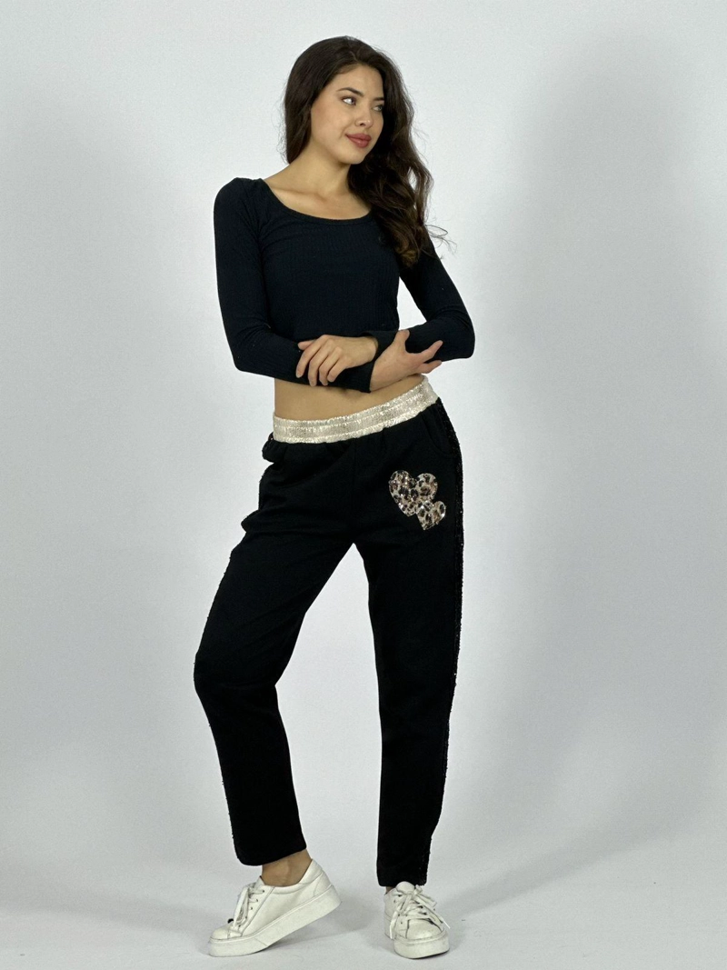 JOGGER ALGODON DOBLE CORAZON PRINT CAFE - 2