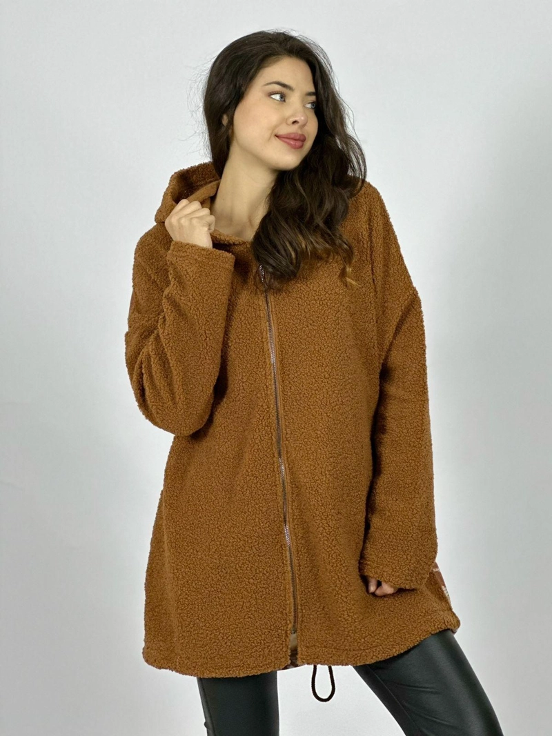 CHAQUETA CHIPORRO CON CAPUCHA CAMEL - 2