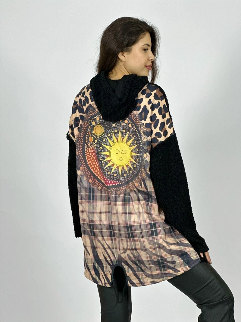 CHAQUETA CHIPORRO CON CAPUCHA CAMEL - 4