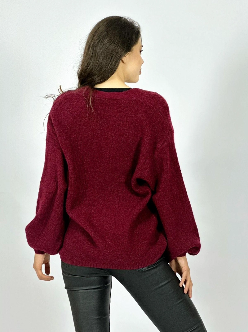SWEATER LANA BOTONES CARACOLAS Y ESTRELLAS NEGRO - 3