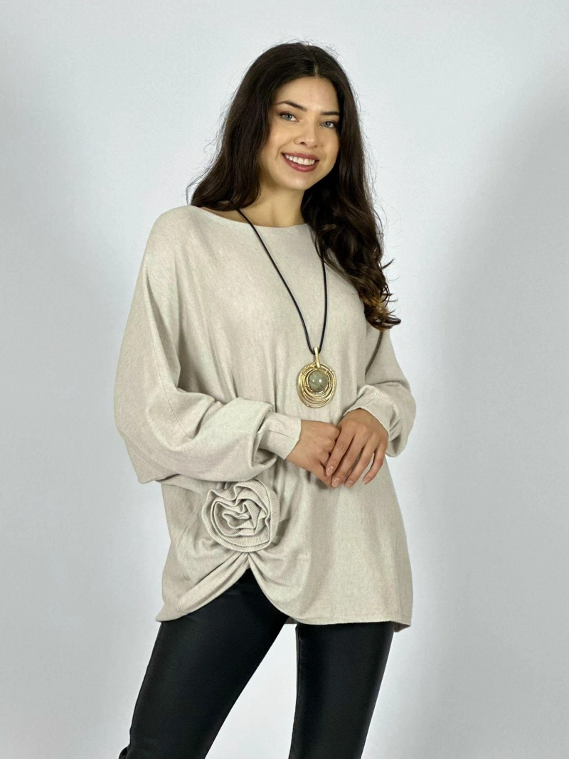 SWEATER SPANDEX ROSA NEGRO - 1