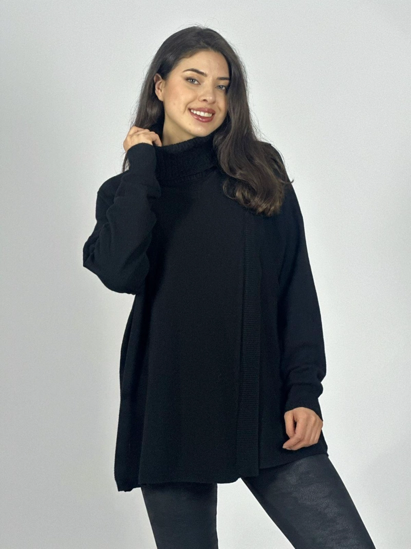 SWEATER SPANDEX HOLGADO NEGRO - 2