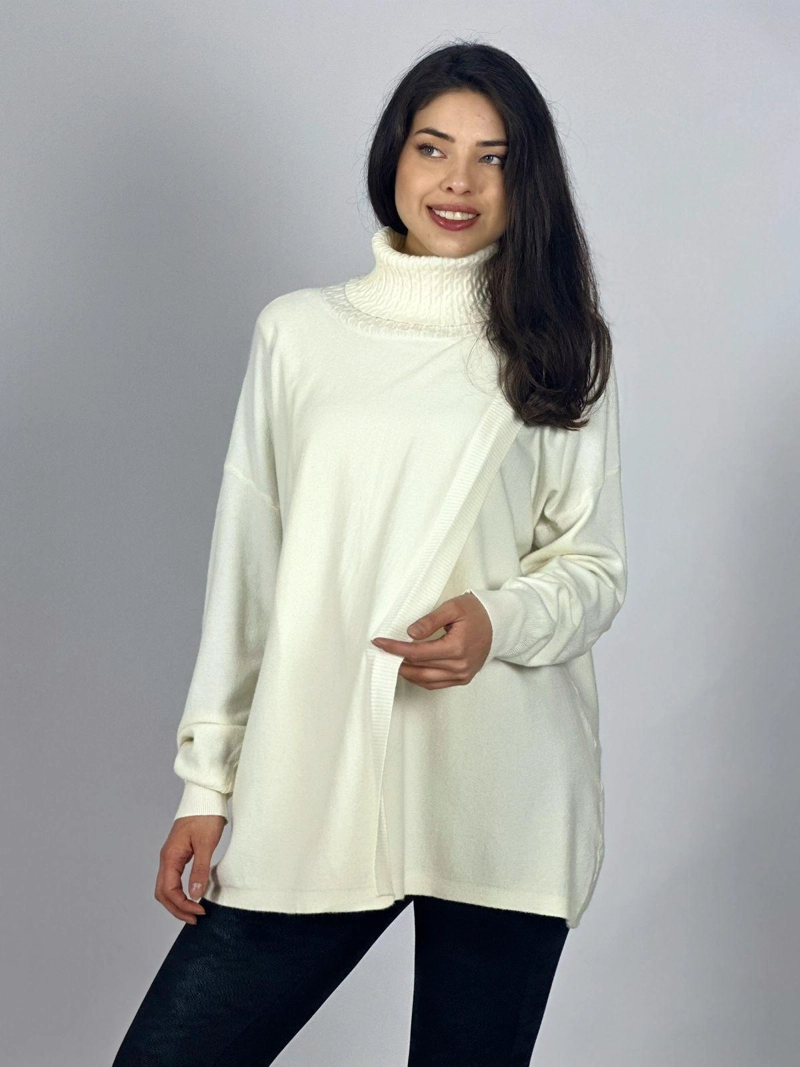 SWEATER SPANDEX HOLGADO NEGRO - 2