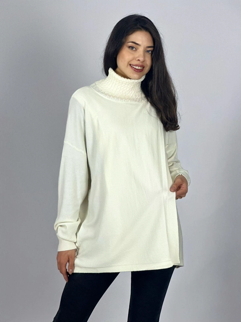 SWEATER SPANDEX HOLGADO NEGRO - 3