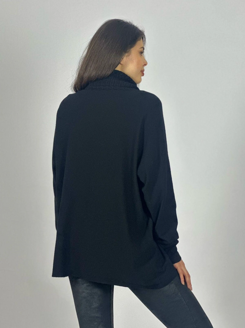 SWEATER SPANDEX HOLGADO NEGRO - 4