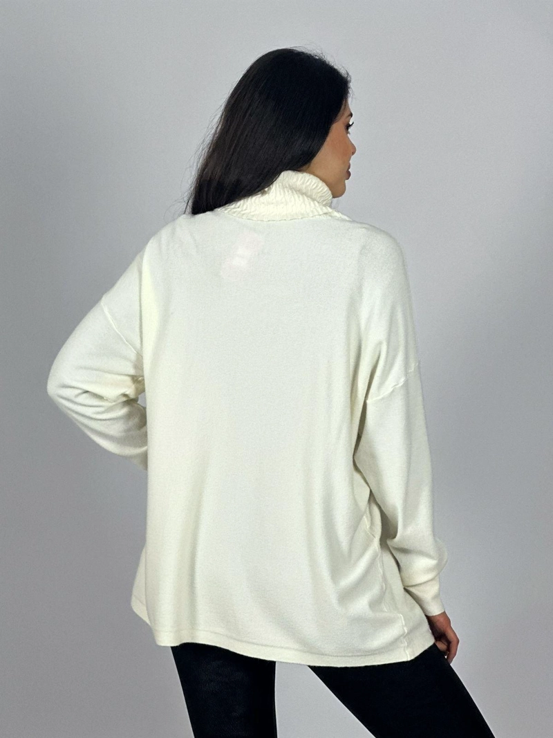 SWEATER SPANDEX HOLGADO NEGRO - 4