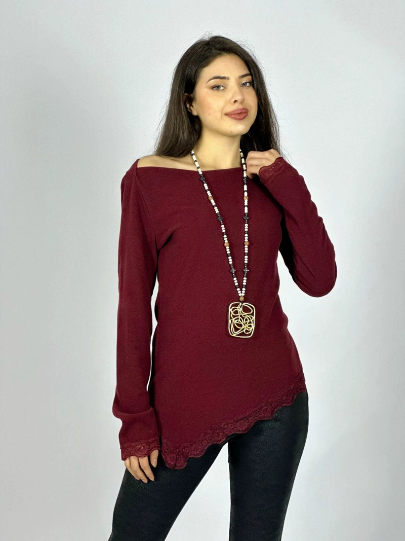 POLERA LANILLA BLONDA BORDES BLANCO INVIERNO - 2