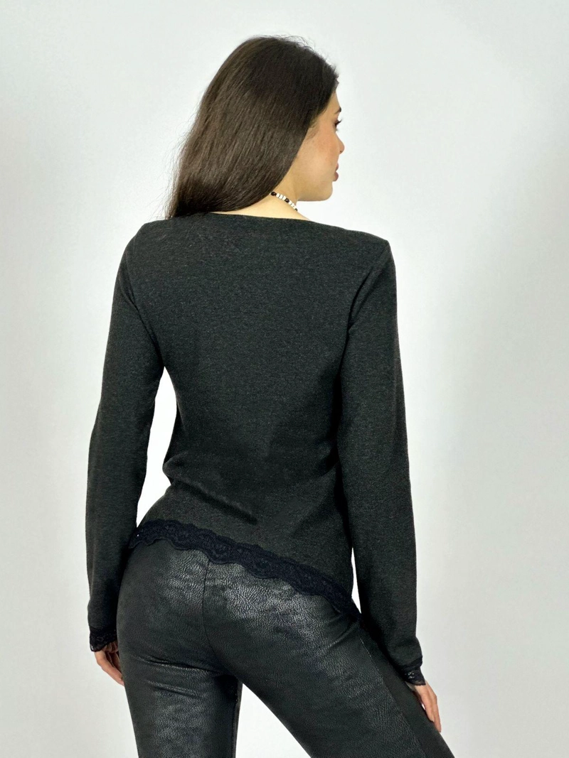 POLERA LANILLA BLONDA BORDES BLANCO INVIERNO - 3