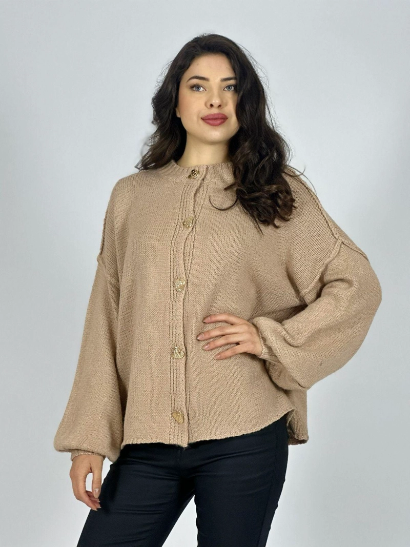 SWEATER LANA BOTONES CORAZON BURDEO - 2