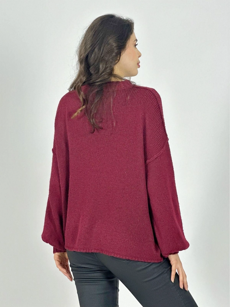 SWEATER LANA BOTONES CORAZON BURDEO - 3