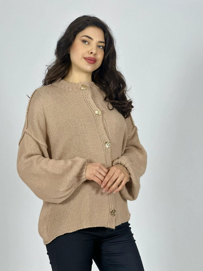 SWEATER LANA BOTONES CORAZON BURDEO - 3
