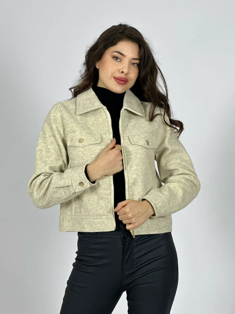 CHAQUETA DE PAÑO FORRADA BURDEO - 1