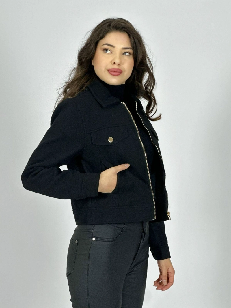 CHAQUETA DE PAÑO FORRADA BURDEO - 2