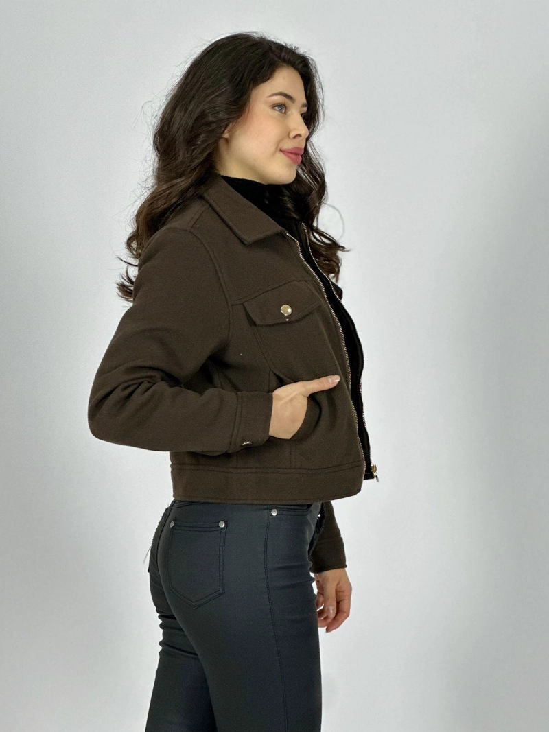 CHAQUETA DE PAÑO FORRADA BURDEO - 2