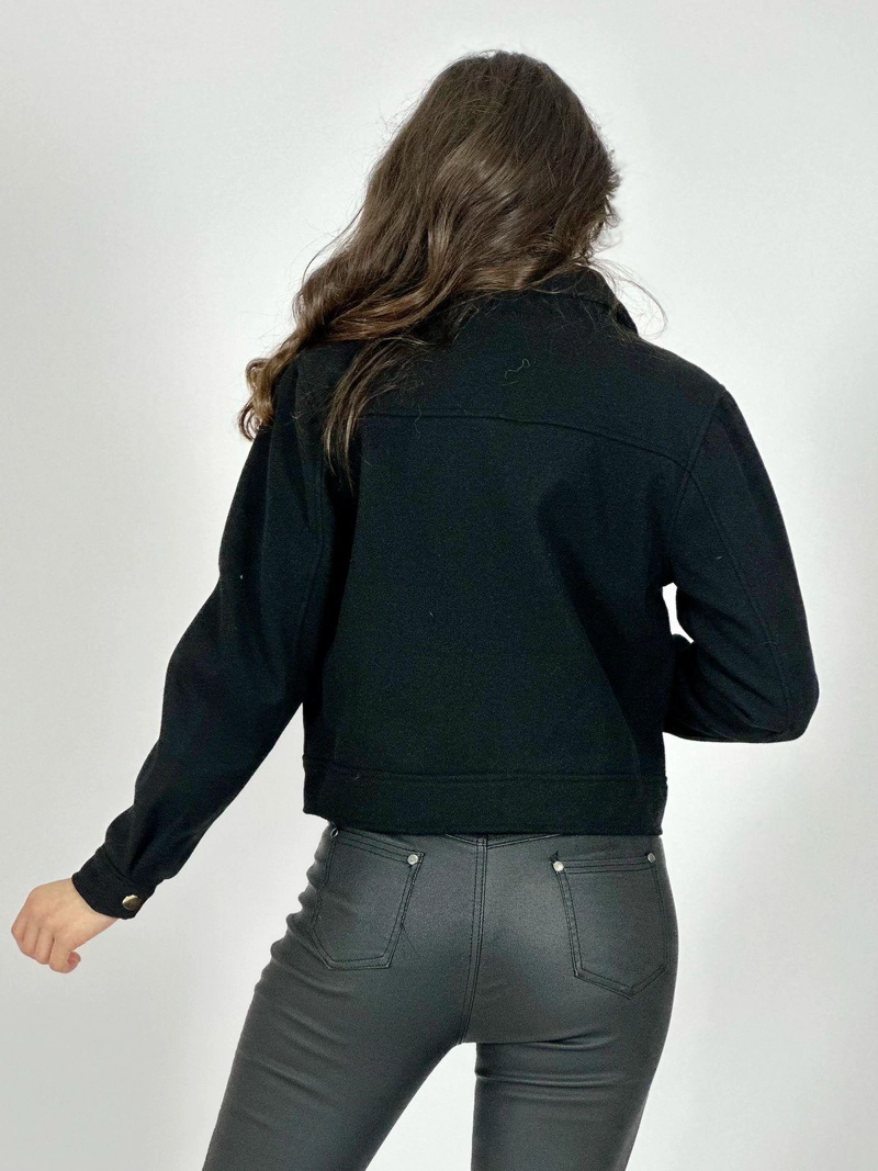 CHAQUETA DE PAÑO FORRADA BURDEO - 3