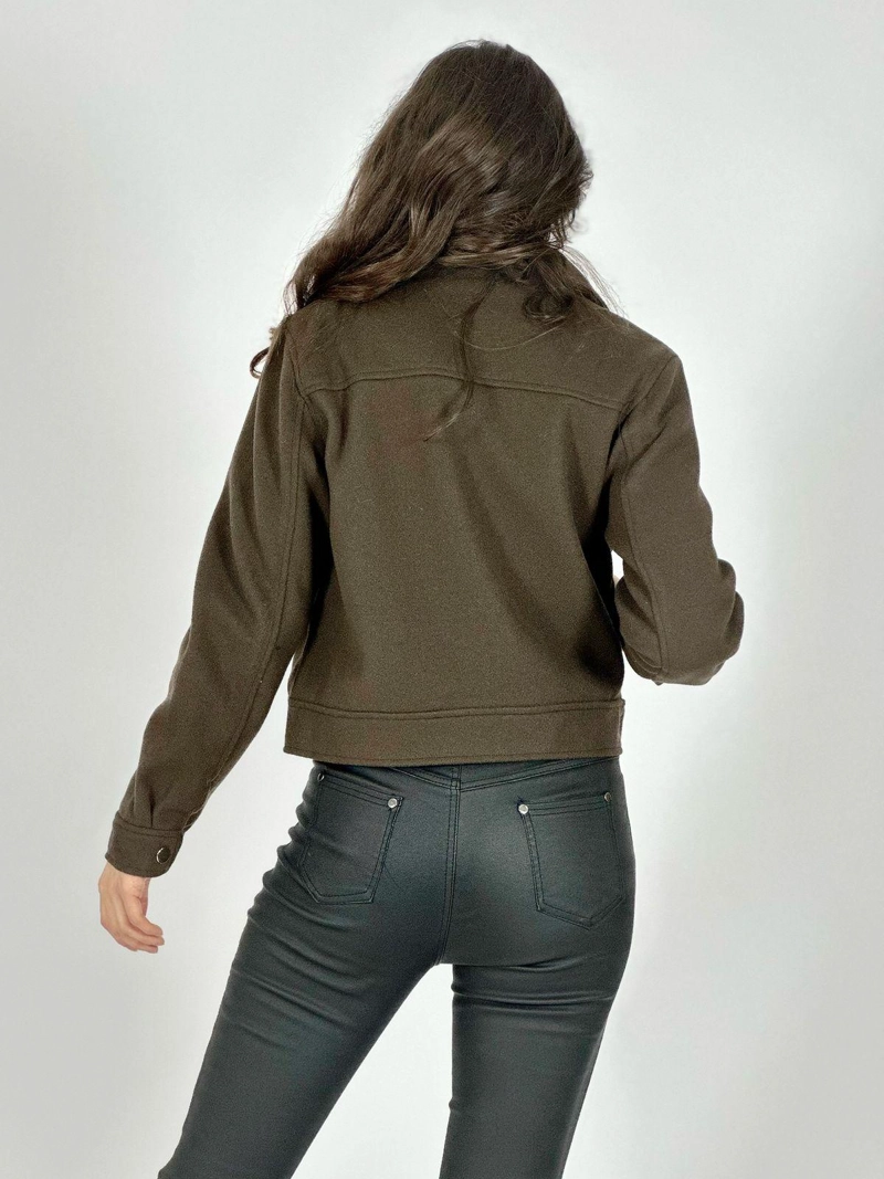 CHAQUETA DE PAÑO FORRADA BURDEO - 3