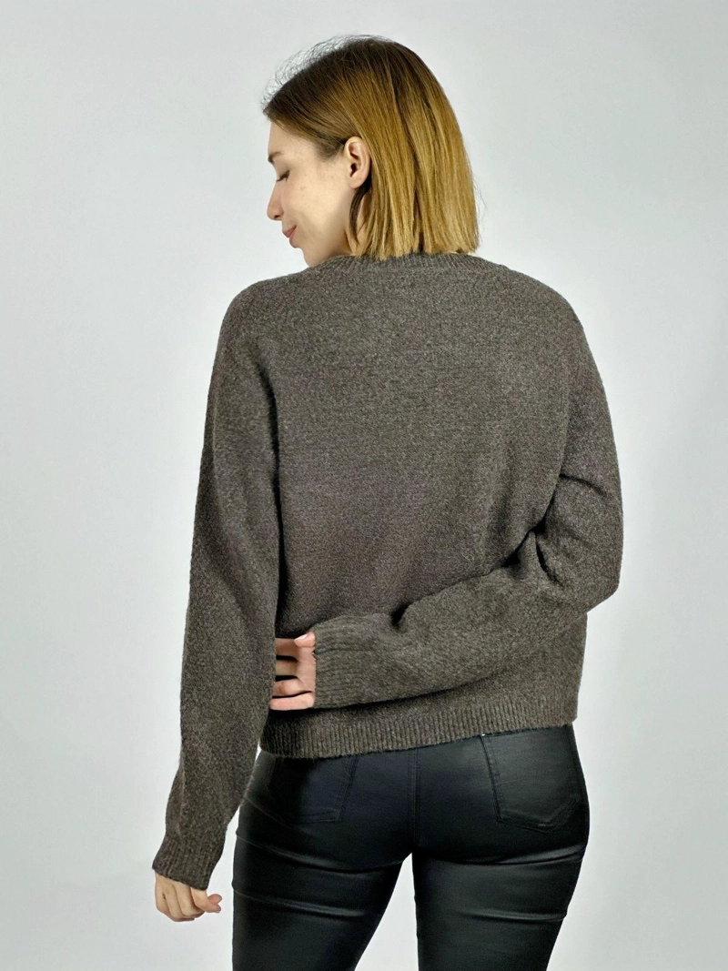 SWEATER TIPO BLAZER PAÑO BOTONES DORADOS BEIGE - 3