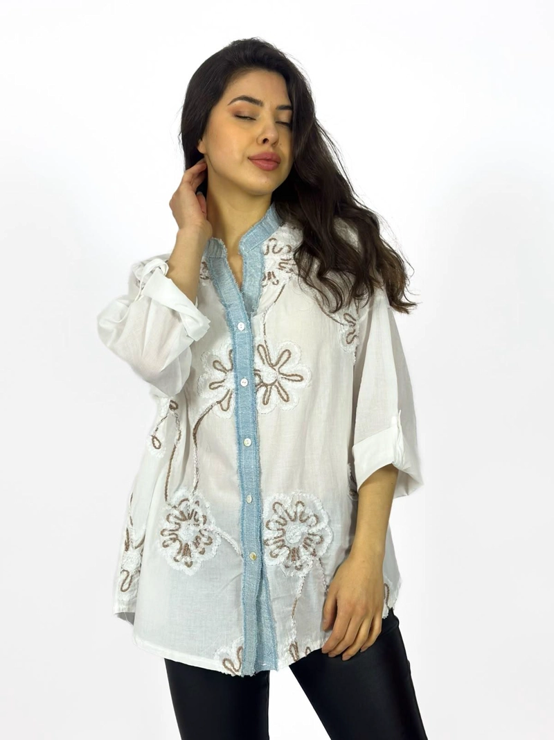 BLUSA VISCOSA BORDADA BLANCO - 2
