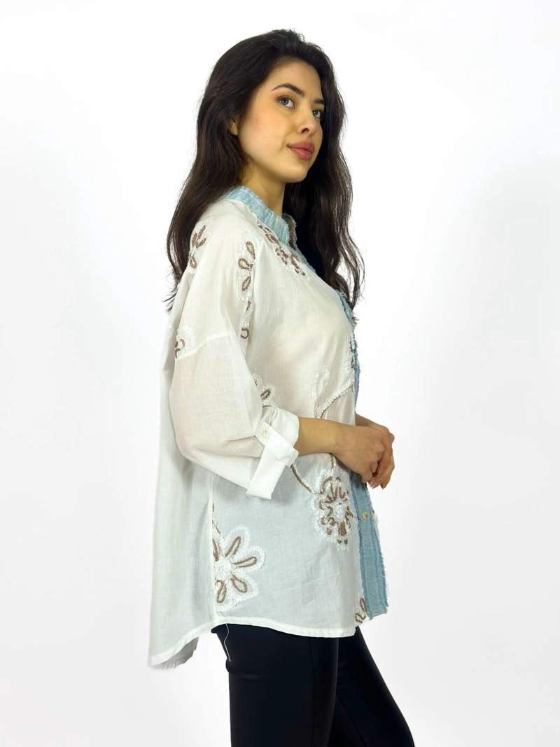 BLUSA VISCOSA BORDADA BLANCO - 3