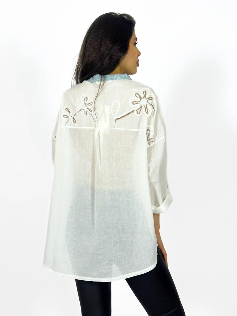 BLUSA VISCOSA BORDADA BLANCO - 4