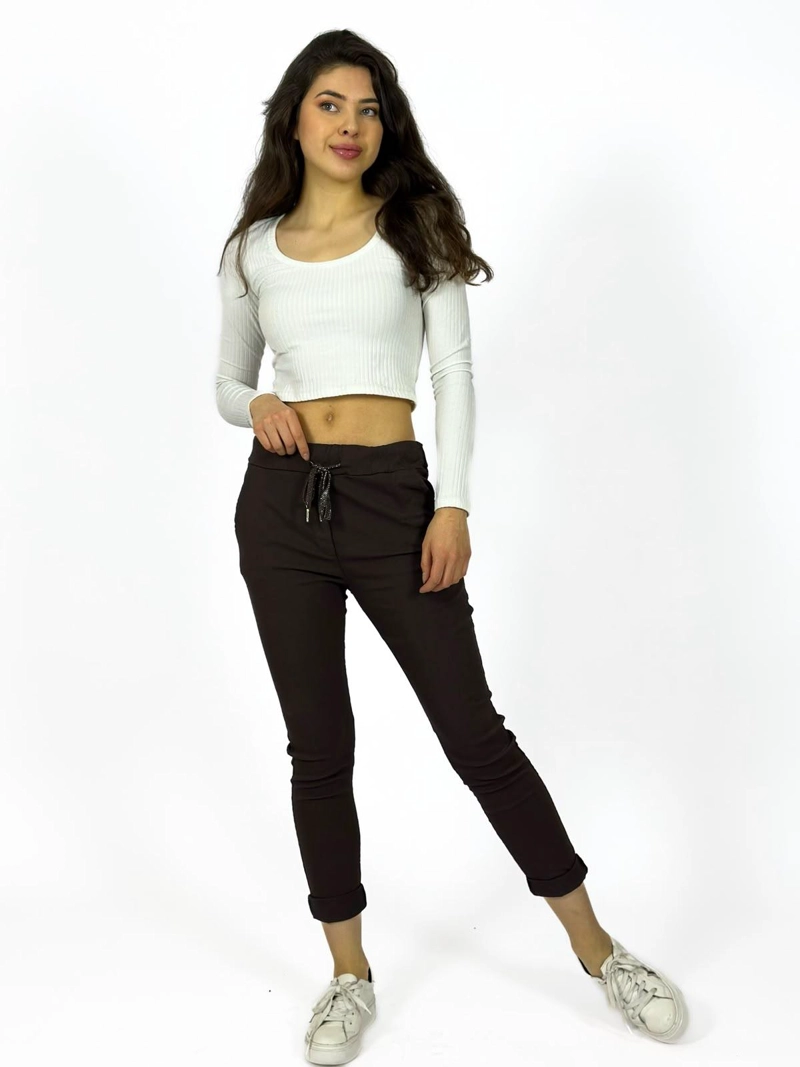 JOGGER ITALIANO LISO CAFE - 1