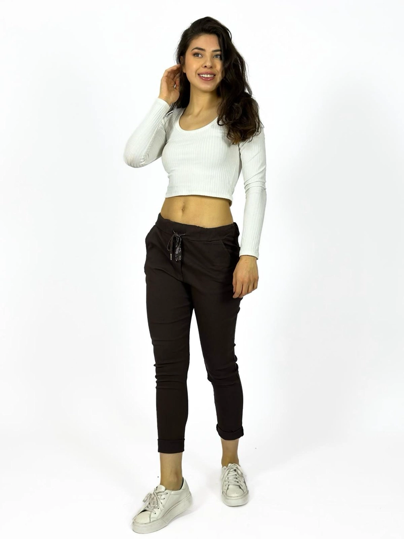 JOGGER ITALIANO LISO CAFE - 2