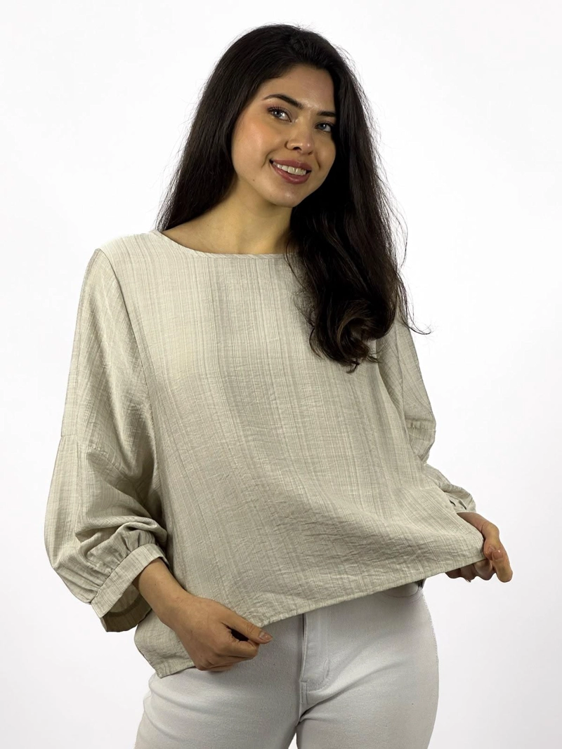 BLUSA CASUAL HOLGADA NEGRO - 3